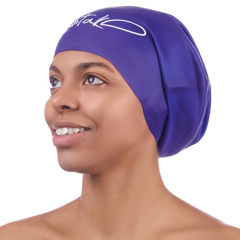Lahtak Large Swim Cap for Long Hair - Waterproof Durable Silicone Swimming Cap for Braids, Dreadlocks, Weaves, Afros, Curls â€“ Swim Caps for Women & Men â€“ Anti-Leak Seal for Pool, Beach, Laps & Water Workouts - Image 1
